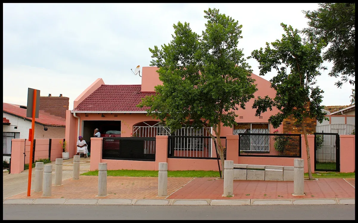 Homes along Vilakazi Street in Soweto, the street where Nelson Mandela lived